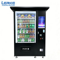 Máquina expendedora de bebidas frías, resistente a la intemperie, para exteriores, con SDK, acero inoxidable, pantalla LED, monitoreo remoto, combo de máquinas expendedoras de pegatinas