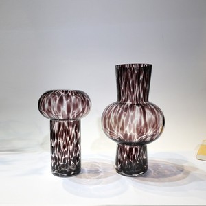 Vase en verre vintage <span class=keywords><strong>de</strong></span> luxe <span class=keywords><strong>à</strong></span> imprimé léopard, style mid-century, vase <span class=keywords><strong>à</strong></span> fleurs artistique <span class=keywords><strong>à</strong></span> ventre large pour la décoration intérieure et les plantes hydroponiques - Product Image 4