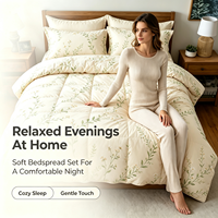 Ensemble de couvre-lit ChamXue, couvre-lit bohème 3 pièces en coton pur, garnissage alternatif au duvet 120 g/m², décoration, 2 taies d'oreiller, chambre à coucher