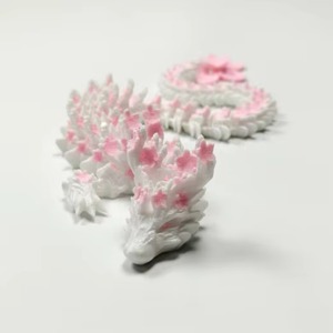 Creative 3D Printed <b>PLA</b> Dragon Cherry Blossom Figurines Animal Joint Activity Model Toys - Product Image 2