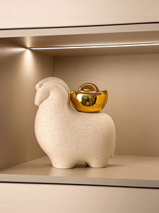 Figura de escultura de resina de estilo chino de arte popular Beihanmei, nuevo adorno de dinero inmediato, gabinete de TV para sala de estar, gabinete de vino - Product Image 2