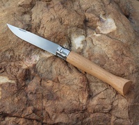 Couteau pliant traditionnel à lame miroir, ouverture manuelle, verrouillage à anneau, manche en bois de hêtre, pour camping en extérieur et usage quotidien, couteau de poche