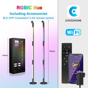 Lampadaire LED à filament pour éclairage d'ambiance intelligent RGB IoT, style graffiti, alimentation AC/DC, indice de protection IP65, pour usage routier, hôtelier, jardin, AGV - Product Image 5
