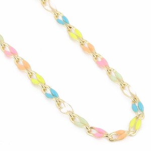 Cadena de cable Rolo multicolor al por mayor, joyería esmaltada, cadena con clip de acero inoxidable y oro de 18 quilates para la fabricación <span class=keywords><strong>permanente</strong></span> de collares - Product Image 3