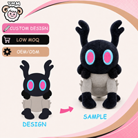 Peluche Monstre Dessin Animé Personnalisée Mignonne, Jouet en Peluche Doux, Figurine en Peluche Personnage, OEM ODM, Faible MOQ, Cadeau, Vente en Gros