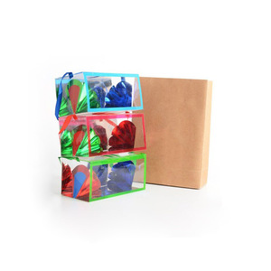 Independent Brands Decorative Storage <b>Boxes</b> 13x6x17.5cm Clear With Colorful Ribbons For <b>Gift</b> Packaging - Product Image 2