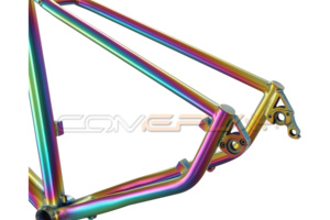 Vente en gros Cadre d'essieu traversant VTT en titane avec frein à disque et crochet de queue dissimulé pour vélos de montagne avec BSA <span class=keywords><strong>BB</strong></span> - Product Image 4