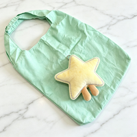 Peluches étoiles personnalisées avec sac à main grande capacité, vente en gros, porte-clés étoile mignon avec sac de courses