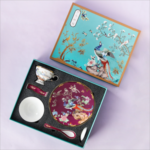 Promotional 68 Pcs Chinese Classical Lucky Bird Bone China <b>Dinnerware</b> Sets - Product Image 5