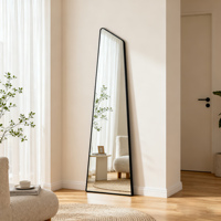 Miroir mural rectangulaire surdimensionné moderne avec cadre décoratif en verre, grand format, écologique et anti-explosion