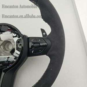 Volante Deportivo de Alcántara con Costuras Blancas para BMW Serie 3, Serie 5, F10, F20, F30, F90, F01, F02 - Product Image 5