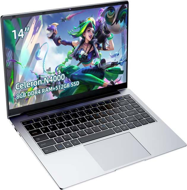 14-inch Laptop With N4000 Processor 12GB RAM 256GB SSD FHD Display 1366x768 WIFI5 BT4.2 Win 10 Laptop Light Laptop