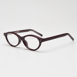 Occhiali Ottici Stile Giapponese Retrò Ovali con Montatura Spessa in TR90, Lenti Grigie Complete per Viso Piccolo, Unisex - Product Image 4