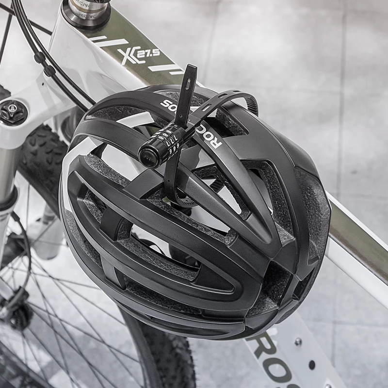 Antivol Câble à Code RockBros Pour Casque Vélo – Haute Sécurité, Portable, Noir