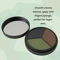 Kit de maquillage camouflage 3 couleurs pour le visage et le corps, noir, vert, marron, avec miroir, pour la chasse et la dissimulation