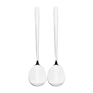 304 Stainless Steel Spoon Thickened Korean Style Oval Solid Color Simple Design For Kids Dining - Product Image 2