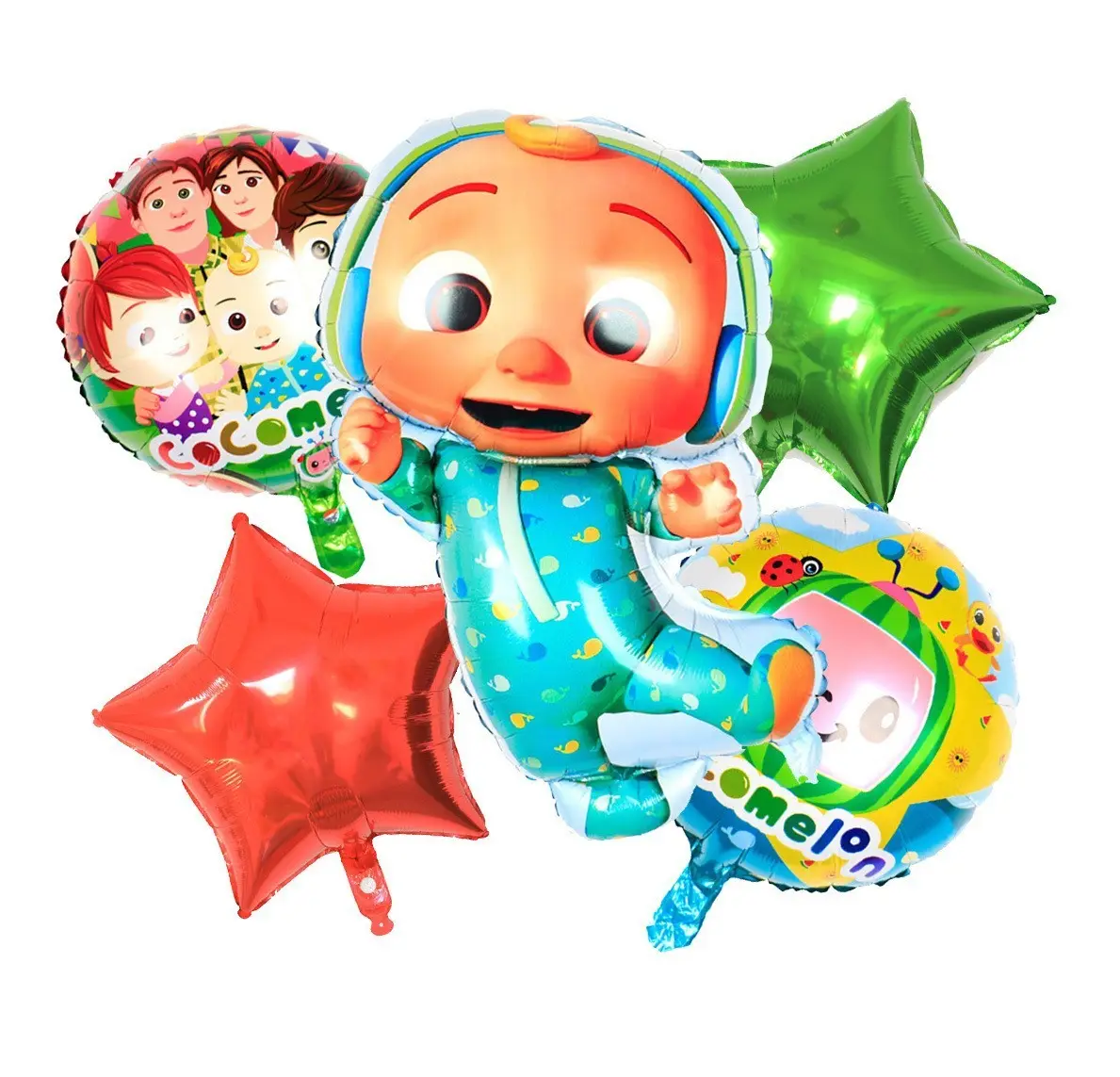 coco melon Cartoon Character Balloon watermelon Balloons Kids Birthday Decoration Helium Balloon