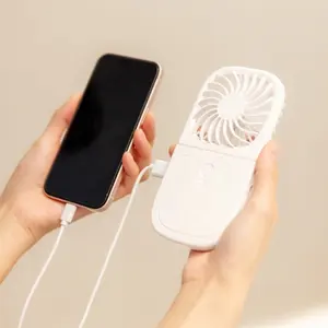 Taşınabilir şarj cihazı bataryası Powered Mini el fanı giyilebilir cihaz ile çok fonksiyonlu taşınabilir Fan