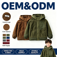 Ensemble de vêtements unisexe pour tout-petits, manteau d'hiver en polaire Sherpa épais avec capuche, idéal pour les activités de plein air et les jeux