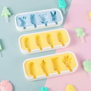 Molde para Hielo DIY al por Mayor, Nuevo Estilo con Tapa, 4 Moldes de Silicona para Helados con Tapas - Product Image 4