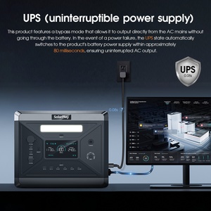 Estación de Energía Portátil con Inversor de 2400W con 4 Tomas de CA, Potencia Máxima de 4800W, Sistema de Almacenamiento de Energía Solar de 2160Wh - Product Image 4
