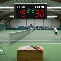 Compteur de points numérique YZ intégré pour le tennis, tableau de scores intérieur pour padel avec mode AD Tiebreak, contrôle à distance et par montre
