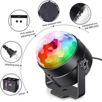 Luces Láser DJ Remotas, Luces Estroboscópicas para Escenario, Activadas por Sonido, LED con Clasificación IP33, para Fiestas de Navidad, Decoración del Hogar y Habitaciones