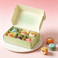 Boîtes en carton pliables et résistantes personnalisées pour bonbons, biscuits et macarons