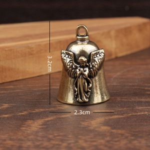 Llavero de Latón con Forma de Campana de Ángel, Adorno Decorativo, Pequeño Obsequio para el Hogar u Oficina - Product Image 4