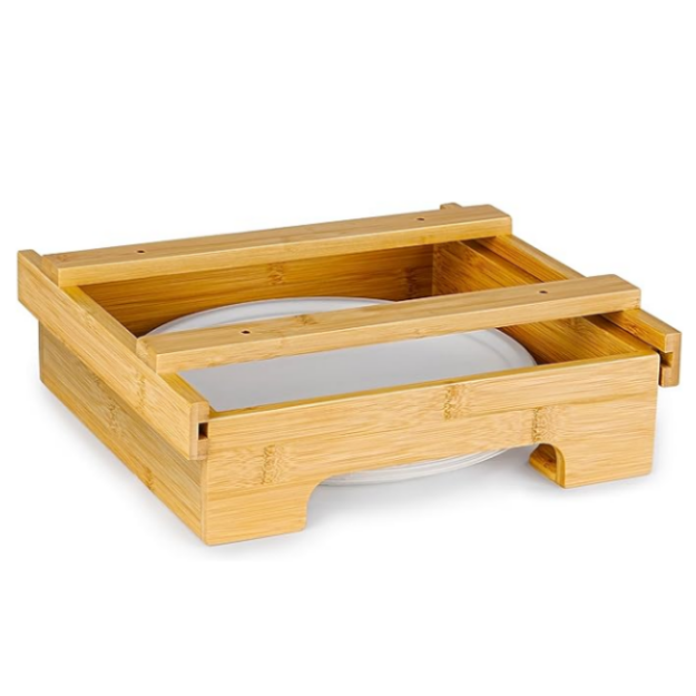 JUNJI Paper Plate Dispenser Bamboo Paper