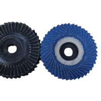 4 pouces 105 mm 80 #   120 #   Disque à lamelles en zircone noire, dureté moyenne, outil abrasif pour le polissage de l'acier, du bois, du métal et des alliages, OEM