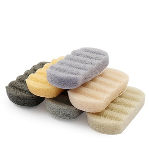 Konjac Body Sponge, Bamboo Charcoal Natural Bath Loofah with String - Product Image 4