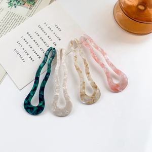 奇格农乌布包子风格豹纹龟发针叉配件波浪形法国醋酸纤维素U型剪毛棒 - Product Image 2