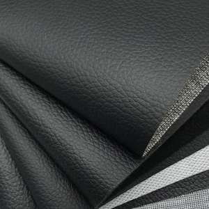 Tela de Cuero Sintético de PVC con Patrón de Grano de Lichi, Impermeable y Elástica para Autos/Motocicletas, Sofás y Uso Decorativo - Product Image 1