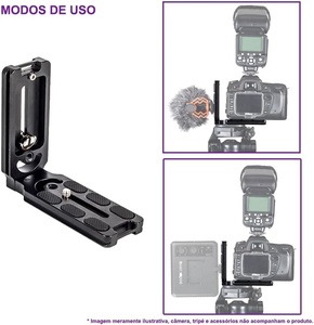 Soporte en <span class=keywords><strong>L</strong></span> Universal de Aleación de Aluminio para Cámara, Placa de Liberación Rápida en Forma de <span class=keywords><strong>L</strong></span> para Cabezal de Trípode de Cámara DSLR - Product Image 5