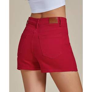 2025 falda de mezclilla elástica de cintura alta pantalones cortos de moda de mujer estilo Jean Casual parche bolsillo Mini Skorts - Product Image 4