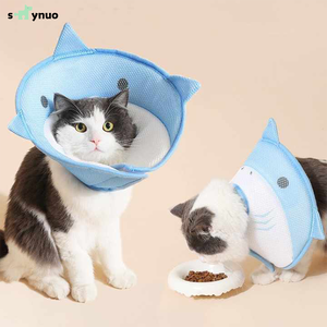 Skynuo Cute Cartoon Shark Shape Collar de recuperación de mascotas Prevención <span class=keywords><strong>post</strong></span>-esterilización Lick Bites para gatos y perros - Product Image 1