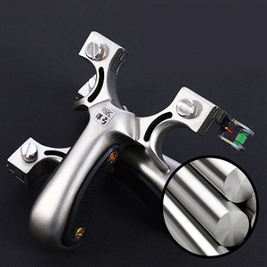 Tirachinas de <span class=keywords><strong>acero</strong></span> inoxidable de alta precisión con banda de goma Arco y flecha profesional para juegos de caza y tiro al aire libre - Product Image 2