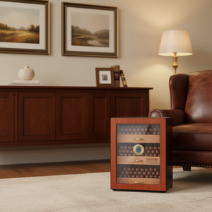 Humidor à cigares Vevor, capacité 150 cigares, en bois de cèdre, avec hygromètre pour le stockage, la collection et l'entretien - Product Image 2