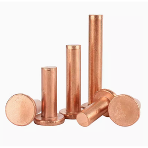 Rivets plats en cuivre pur et cuivre rouge, rivets solides GB109 - Product Image 1