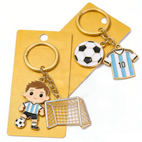 Porte-clés en métal avec logo personnalisé, porte-clés en alliage moulé sous pression, souvenir sportif, porte-clés en métal de football