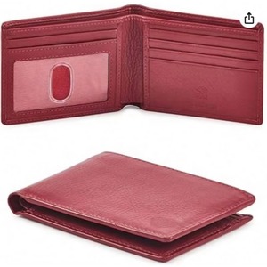 Échantillon gratuit : Portefeuille homme en polyester véritable, fin et élégant, avec blocage RFID, pour poche avant - Fin et stylé avec fenêtre pour carte d'identité, idéal pour offrir - Product Image 3