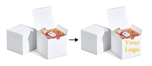 Caja de Regalo de Papel Kraft Blanco Elegante y Ecológica Personalizada para Guardar Alimentos de Panadería, Perfumes, Golosinas, Recuerdos de Bodas y Fiestas - Product Image 5