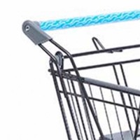 Troli Belanja Supermarket 100L Gaya Eropa, Lipat, Ringan, Tahan Lama, Roda PU 4 Roda, Dorong Manual, Praktis