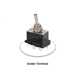 RENEW RT 시리즈 6 a 250 VAC 토글 스위치 퀵 커넥트 납땜 단자 나사 단자 금속 재질 IP40 자동화 기계 - Product Image 4