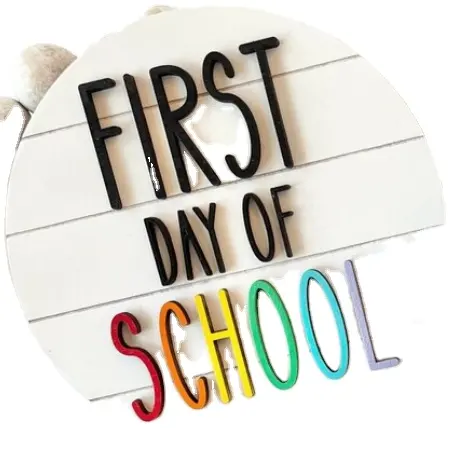 학교 shiplap의 첫날 또는 마지막 날 합판 MDF, 소나무 등으로 만든 둥근 단단한 표시 표시
