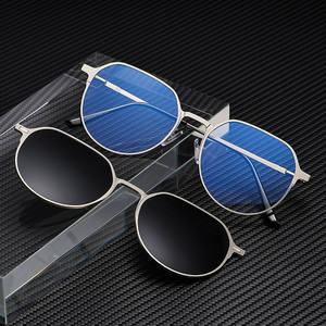 Gafas de Sol Magnéticas BQ-8125 con Montura Negra Redonda, Polarizadas UV400, Antideslumbrantes, para Conducir, para Hombre - Product Image 5