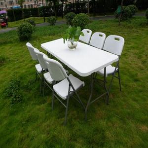 Étanche à l'humidité en plastique <span class=keywords><strong>pas</strong></span> <span class=keywords><strong>cher</strong></span> promotionnel pliable Restaurant rectangulaire fête événement jardin Camping pique-nique Table pliante à vendre - Product Image 4