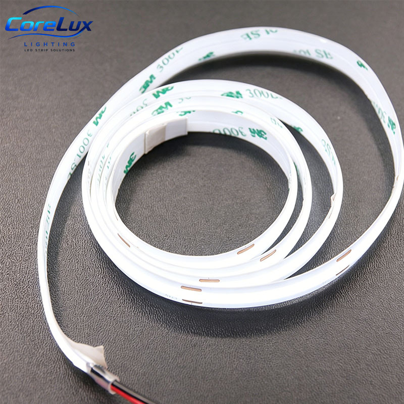 24V Slim LED Tape Light 528leds/m 10MM PCB Width 14W/M Soft Eye Protection Lamp for Office Study Room Lighting Design