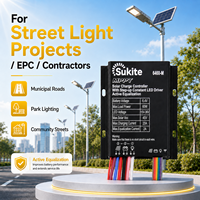 Contrôleur solaire MPPT 6460 6.4V 60W 20A populaire Sukite pour éclairage public à énergie solaire avec capteur pour projet d'éclairage de rue